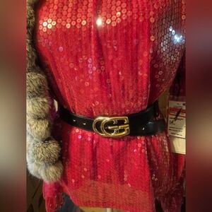 Auth*Gucci Black and Gold Women's Belt *Size XS/S (70cm) -Excellent condition